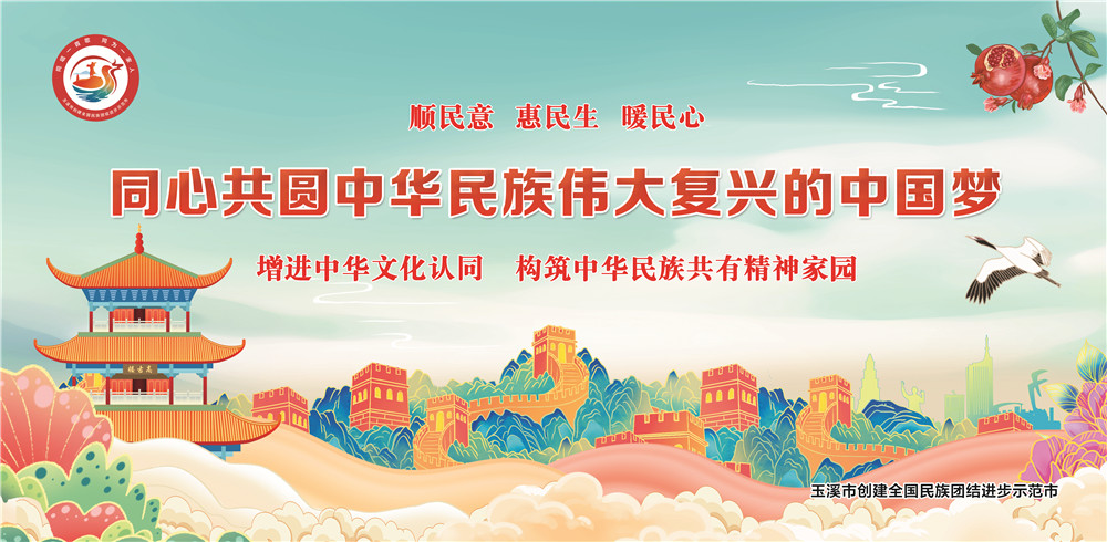 玉溪市民族团结进步宣传海报